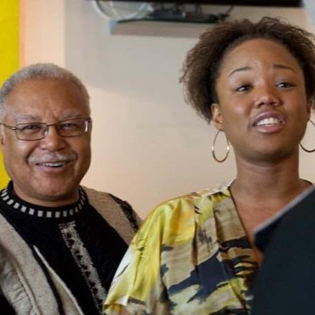 Chrishon Lampley with her father, Lou Lampley