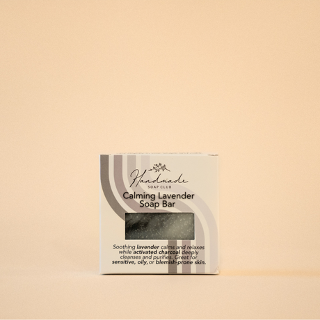 Calming lavender and charcoal bar soap