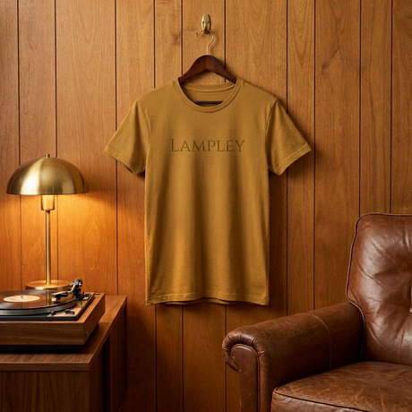 Lampley Gold Unisex T-Shirt in a vintage den