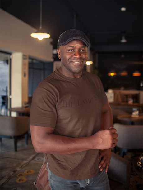 The Lampley chocolate brown unisex t-shirt, view 3